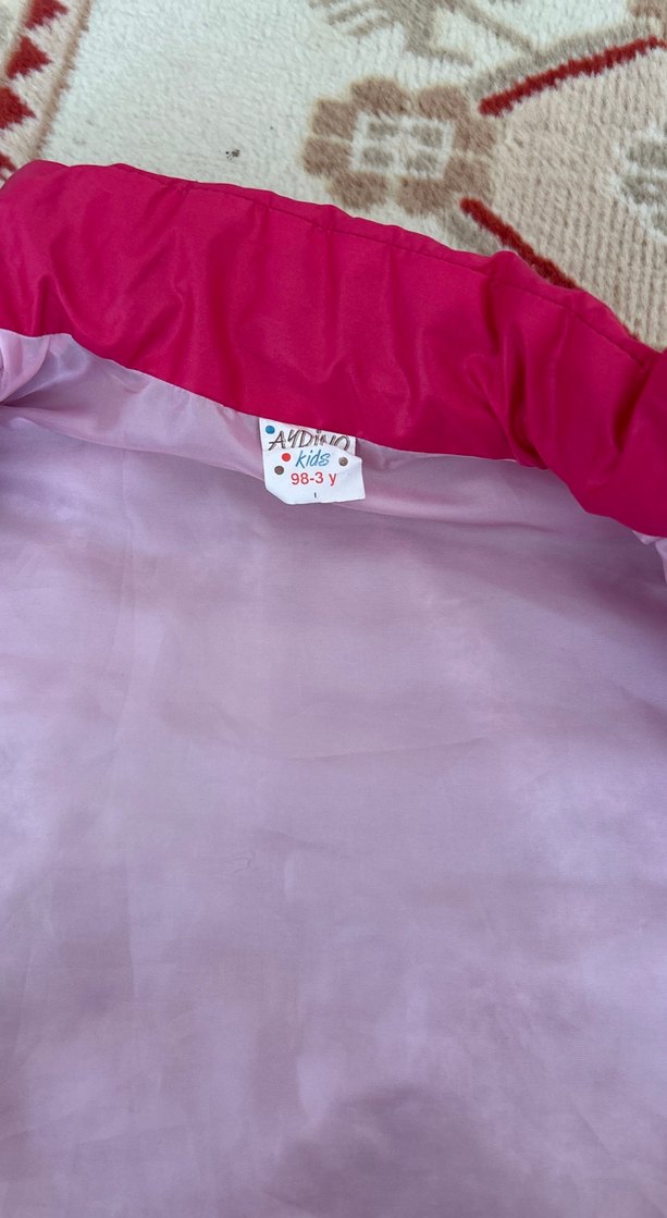 Kızlar için Fermuarlı Pembe Yelek - Görsel 2