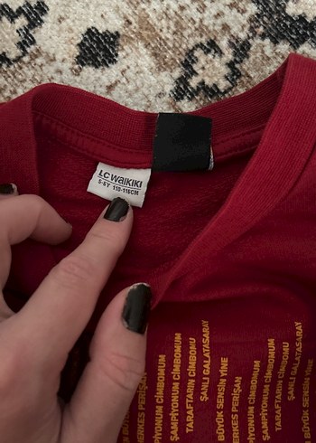 Kırmızı Galatasaray Baskılı Erkek Sweatshirt - Görsel 3