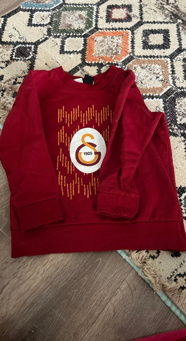 Kırmızı Galatasaray Baskılı Erkek Sweatshirt - Görsel 2