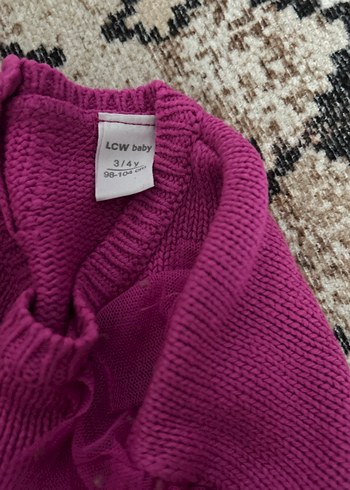 Pembe Fırfırlı Bohem çocuk kazak - Görsel 3