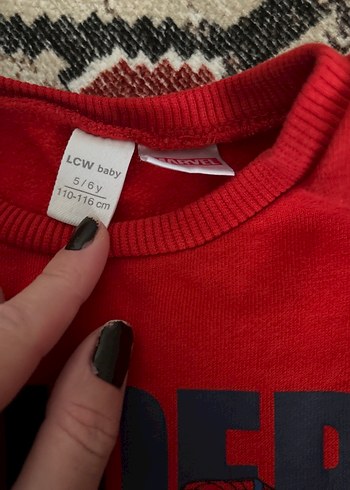 Kırmızı Örümcek Adam Baskılı Erkek Sweatshirt - Görsel 2