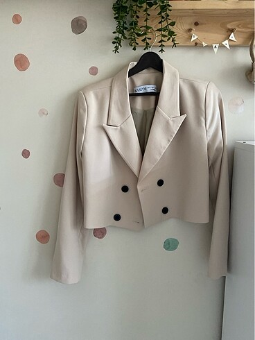 Crop ceket