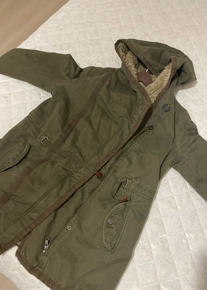 Mavi jean parka - Görsel 2