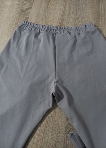 Gri Diz yapmaz Kumaş Eşofman - Görsel 3