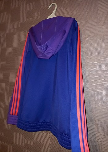 Mor Renkli Adidas Fermuarlı Spor Ceket - Görsel 7