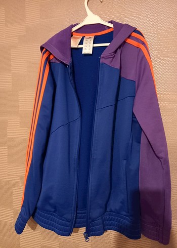 Mor Renkli Adidas Fermuarlı Spor Ceket - Görsel 2