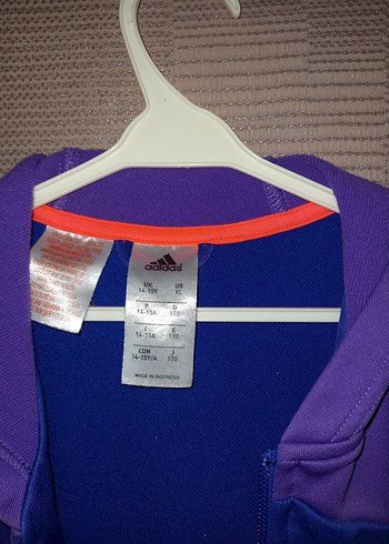 Mor Renkli Adidas Fermuarlı Spor Ceket - Görsel 3