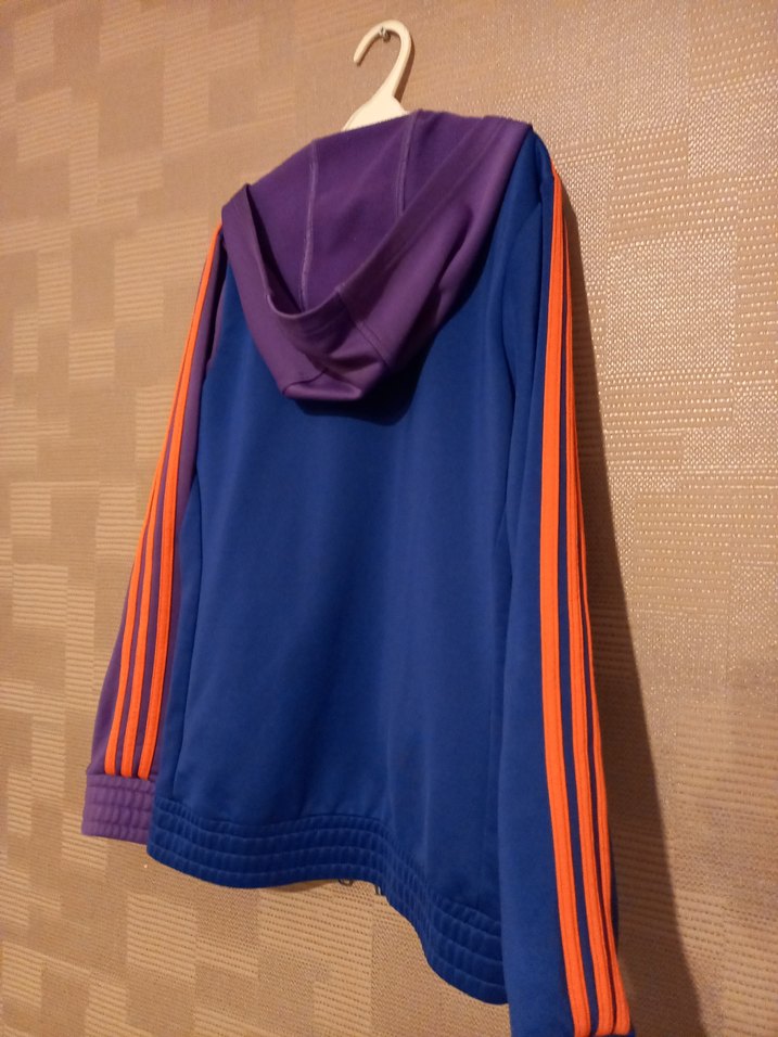 Mor Renkli Adidas Fermuarlı Spor Ceket - Görsel 5