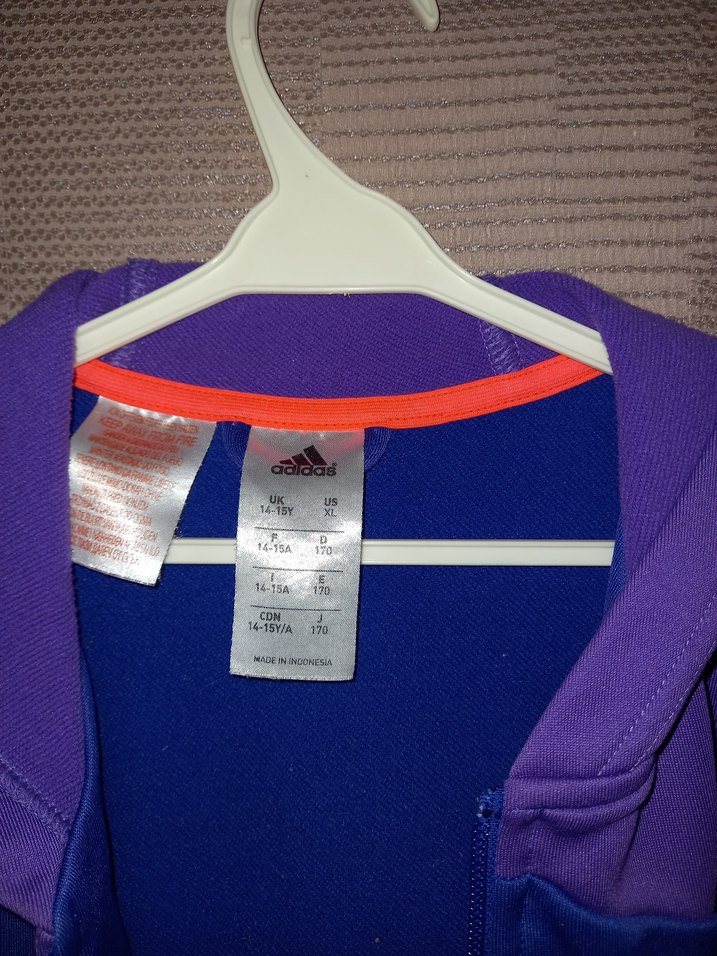 Mor Renkli Adidas Fermuarlı Spor Ceket - Görsel 3