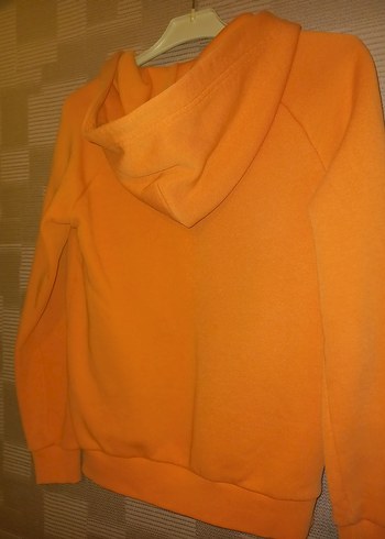 Turuncu Fermuarlı Kadın Sweatshirt - Görsel 6