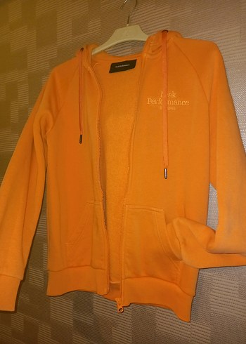 Turuncu Fermuarlı Kadın Sweatshirt - Görsel 8