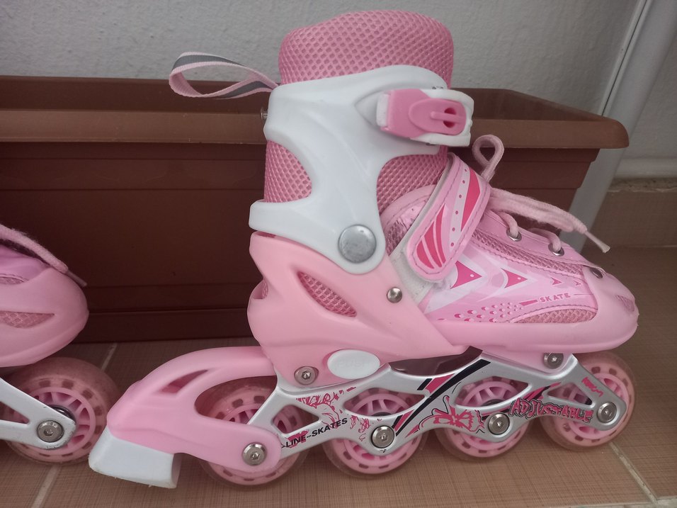 Pembe Renkli Kız Paten - Görsel 2