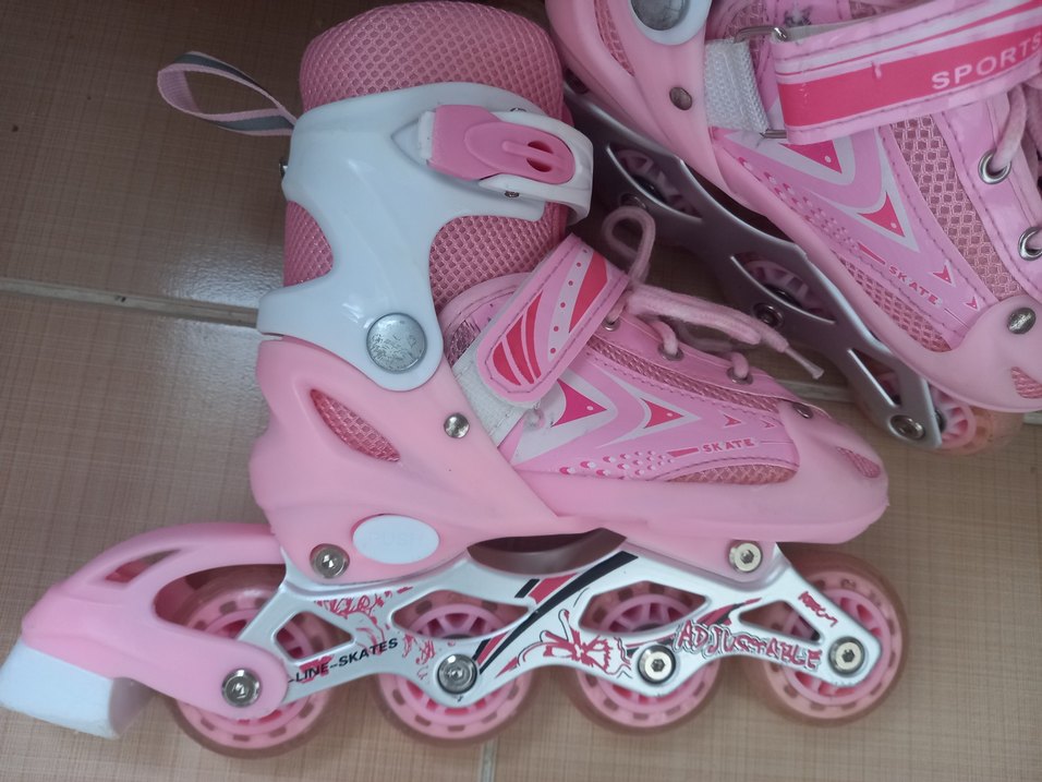 Pembe Renkli Kız Paten - Görsel 5