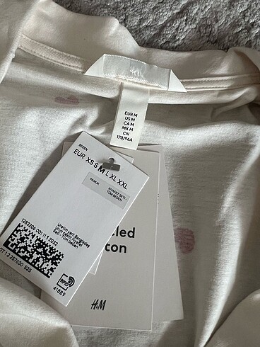 m Beden beyaz Renk H&M pijama takımı