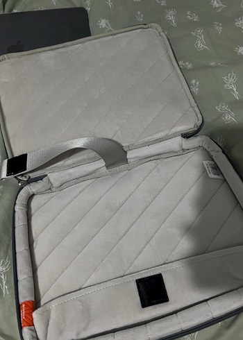 Beden gri Renk Gri Kadın Laptop Çantası Fermuarlı
