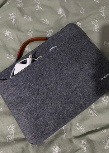 Gri Kadın Laptop Çantası Fermuarlı