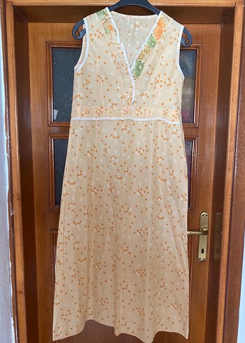 Krem  Baskılı Gecelik sabahlık takımı - Görsel 5