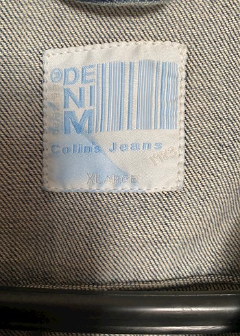 xl Beden Düğmeli Mavi Kadın Denim mont