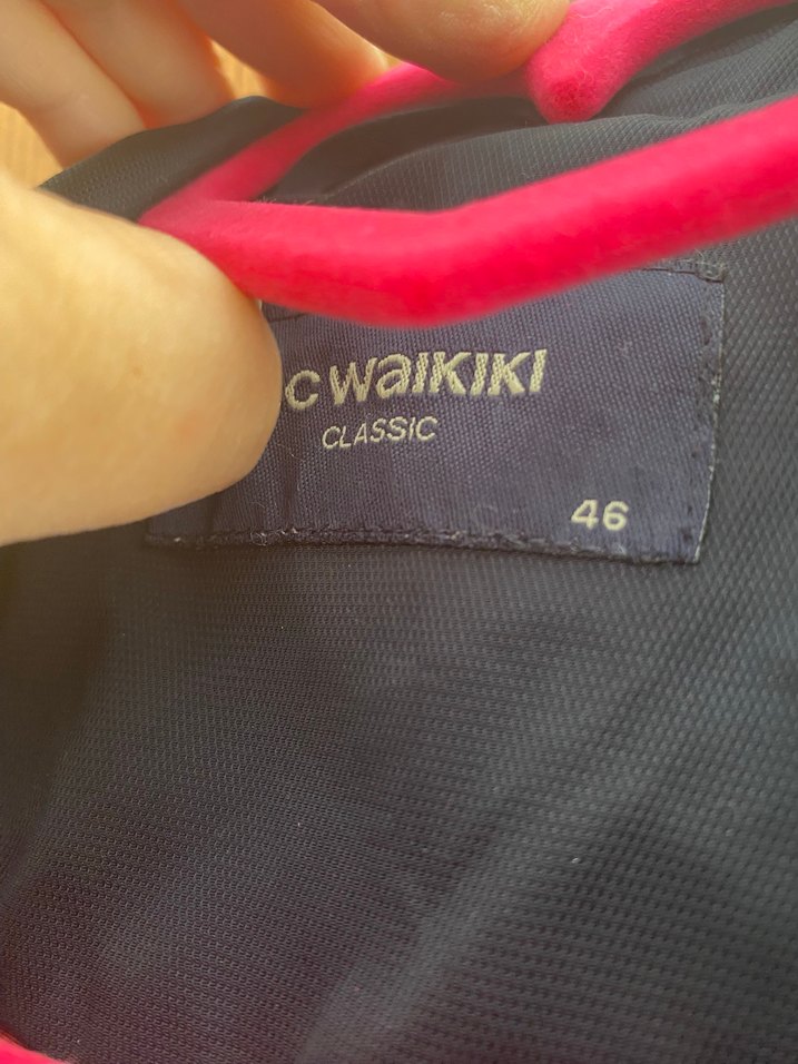 Düğmeli Midi Kadın Trençkot - Lacivert - Görsel 4