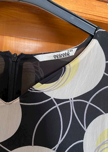 Uzun Kollu Siyah Desenli Kadın Tunik ve Pantalon - Görsel 5