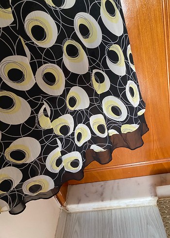 Uzun Kollu Siyah Desenli Kadın Tunik ve Pantalon - Görsel 6