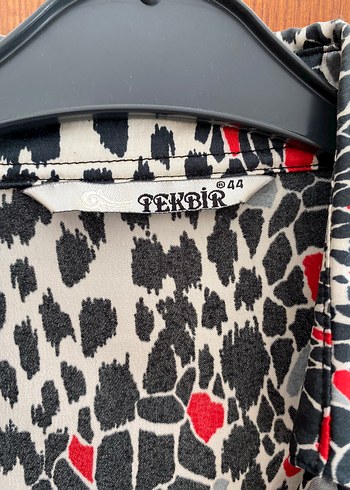 Uzun Leopar Desenli Kadın Elbise - Görsel 7