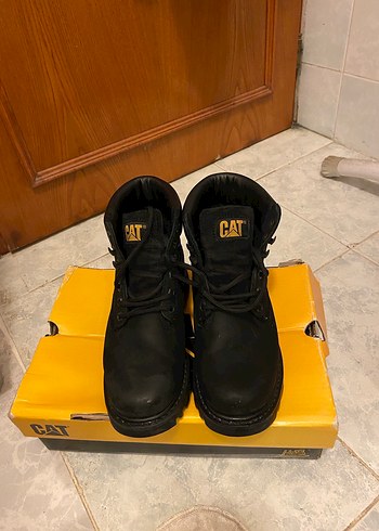 Siyah Kadın Platform Topuklu Caterpillar Bot - Görsel 4