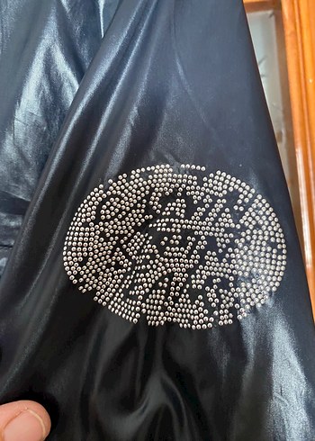 Lacivert  Parlak rüzgarlık  Fermuarlı - Görsel 3