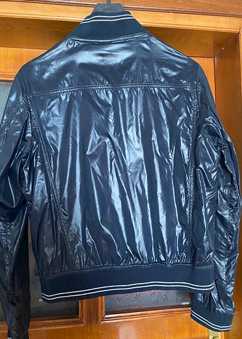 Lacivert  Parlak rüzgarlık  Fermuarlı - Görsel 2