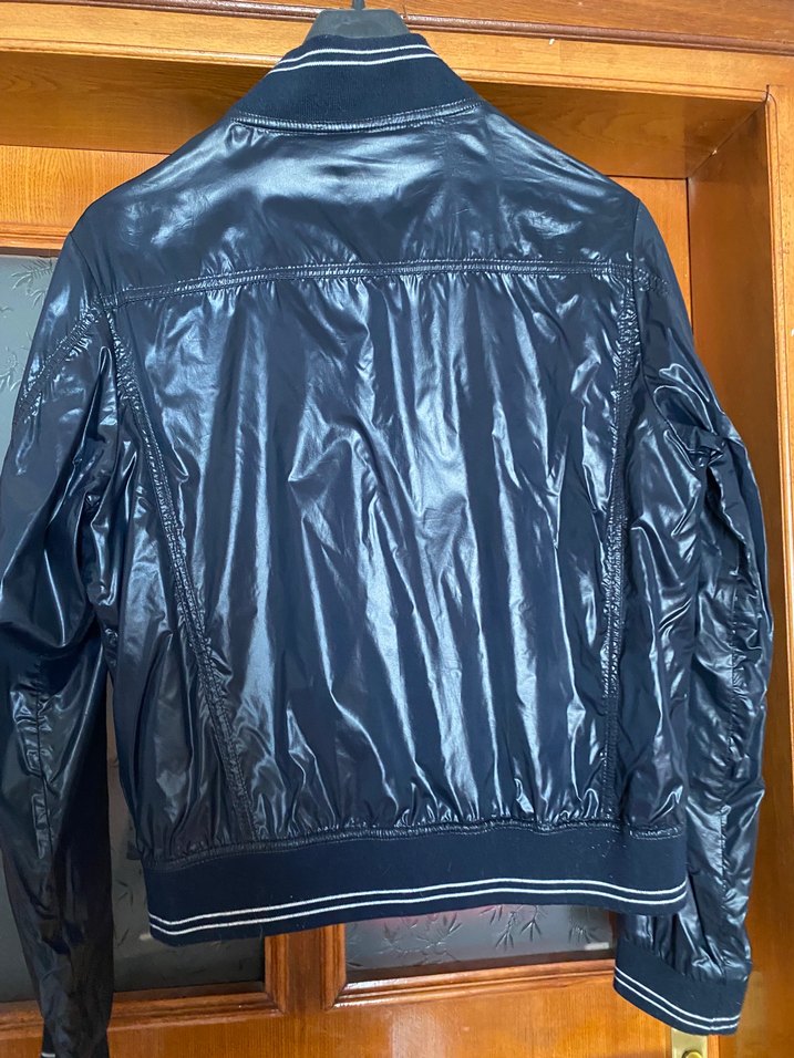 Lacivert  Parlak rüzgarlık  Fermuarlı - Görsel 2