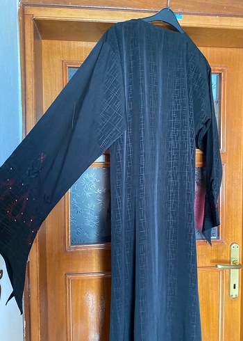 Siyah V Yaka Uzun ferace - Görsel 2