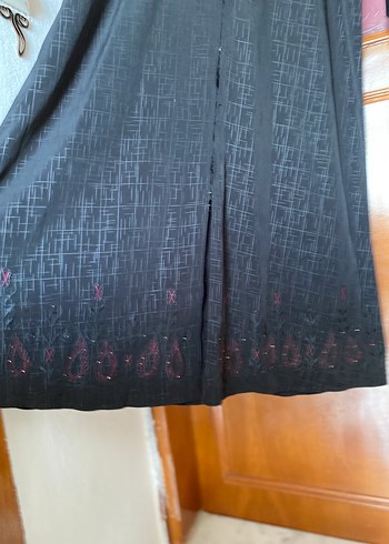 Siyah V Yaka Uzun ferace - Görsel 4