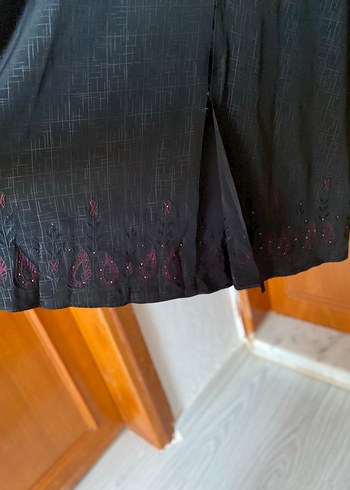 Siyah V Yaka Uzun ferace - Görsel 6