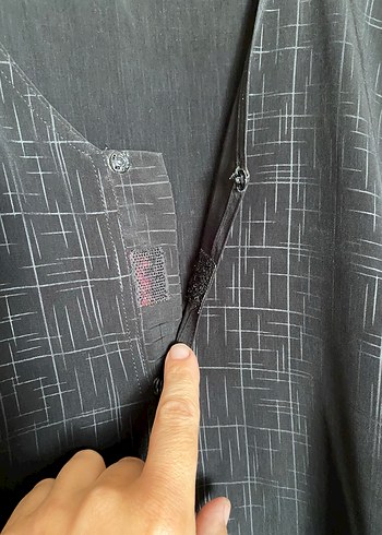 Siyah V Yaka Uzun ferace - Görsel 3