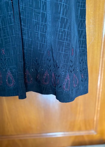 Siyah V Yaka Uzun ferace - Görsel 5