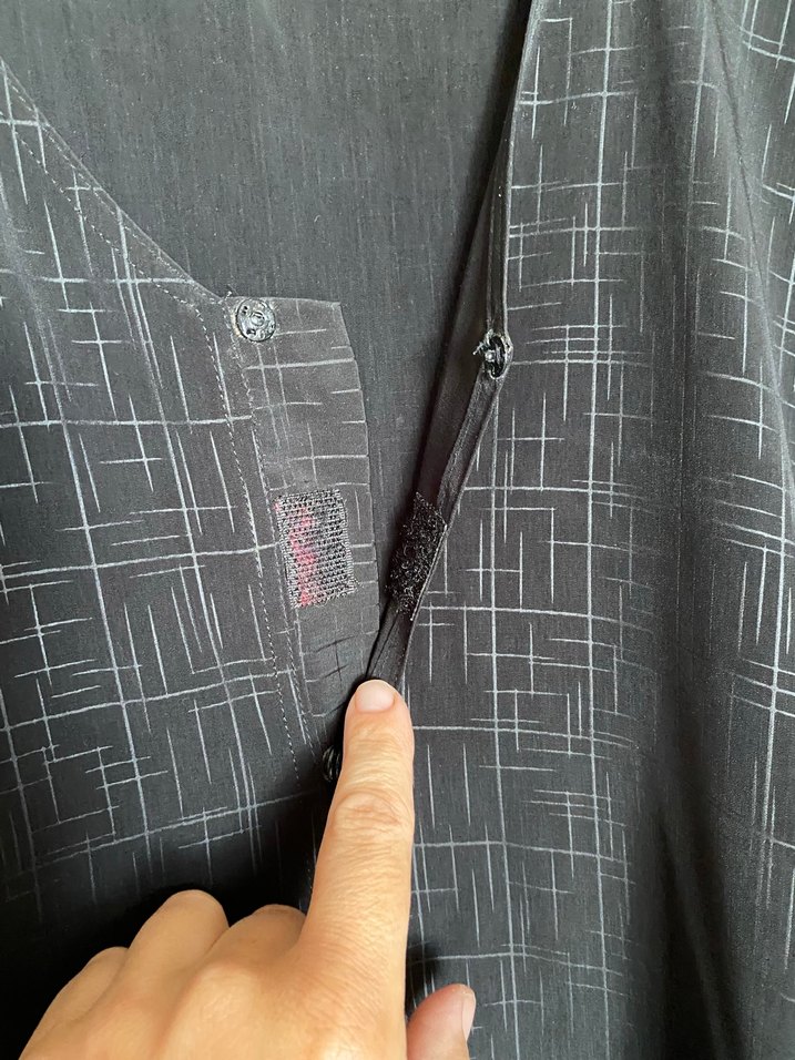 Siyah V Yaka Uzun ferace - Görsel 3