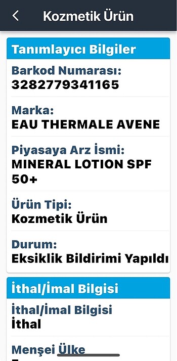 Beden Renk ECZANE ÜRÜNÜ SIFIR