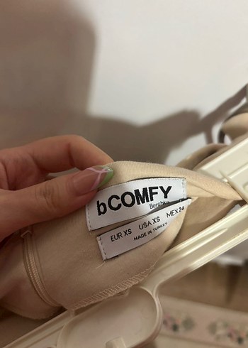 Bershka Bej Süet Bağcıklı Midi Etek
