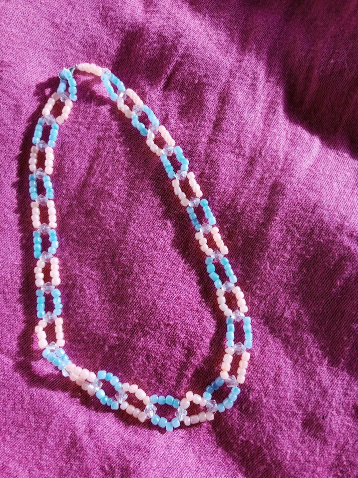 Uzun Renkli Boncuklu Bohem Kolye - Görsel 2