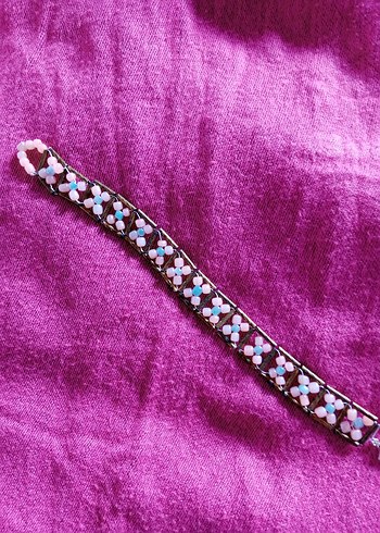 Renkli Nakışlı Boncuklu Kadın Bileklik - Görsel 2