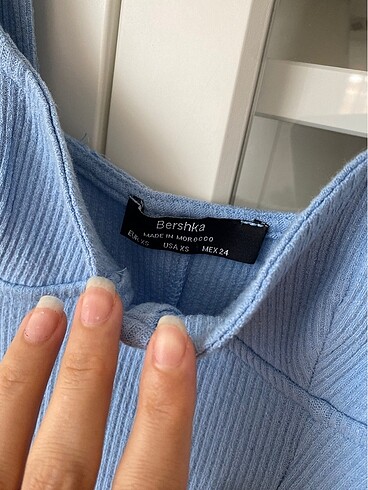 s Beden mavi Renk Mavi bershka elbise