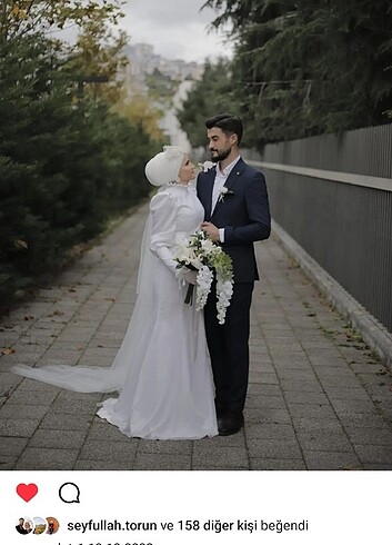 Tesettürlu nikah elbisesi 