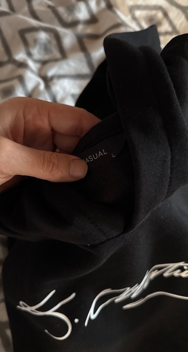 Kapüşonlu Siyah K. Atatürk Baskılı sweat - Görsel 2