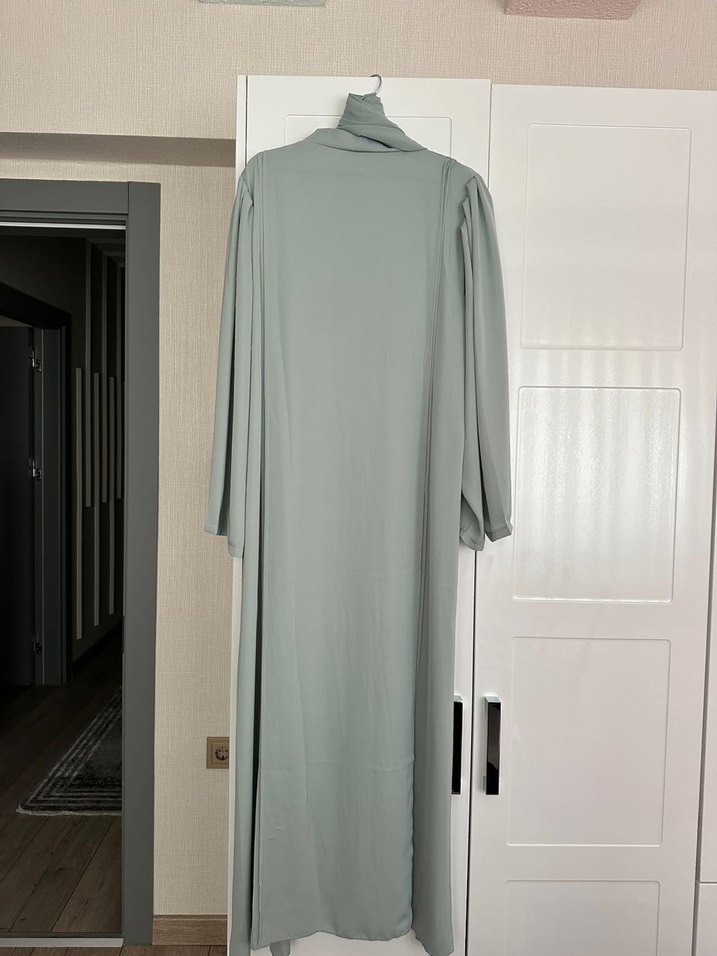 Su yeşili abaya - Görsel 5