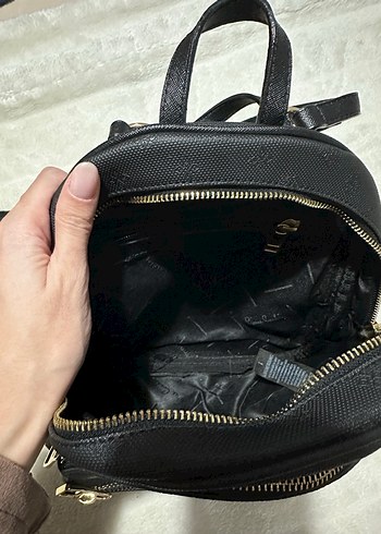 Pietre Cardin orijinal Siyah Baskılı Deri Sırt Çantası - Görsel 3