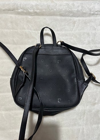 Pietre Cardin orijinal Siyah Baskılı Deri Sırt Çantası - Görsel 2