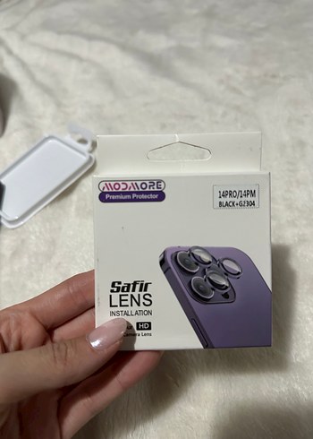 Siyah Safir Lens Kamera Koruyucu iPhone 14 Pro/14 Pro Max