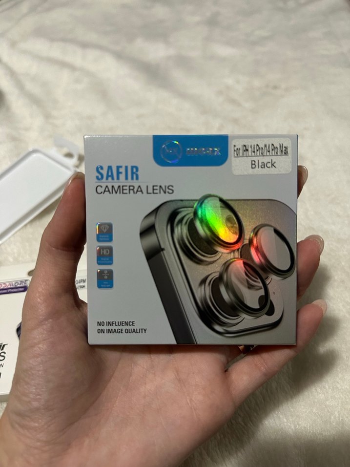 Siyah Safir Lens Kamera Koruyucu iPhone 14 Pro/14 Pro Max - Görsel 2