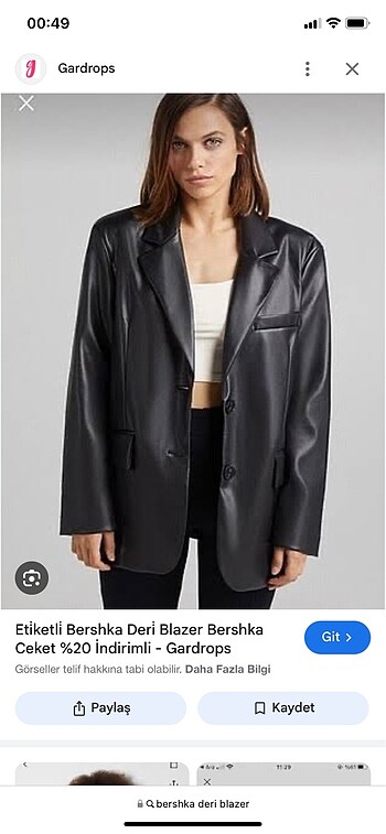 Bershka Deri Blazer