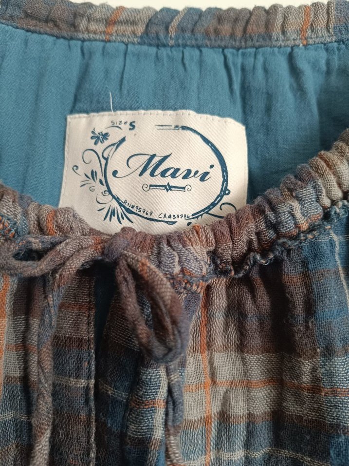 Kısa Kollu Bohem Midi Elbise - Görsel 5